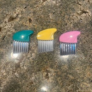 Set of Three Colorful Kitchen cutting tools